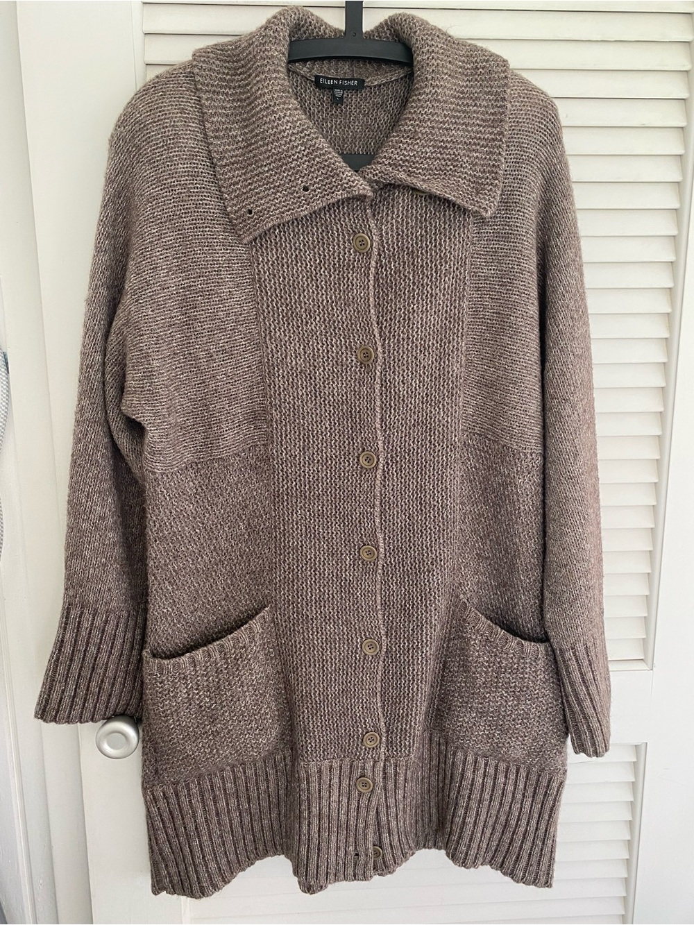 Eileen Fisher Knit Button-Front Cardigan